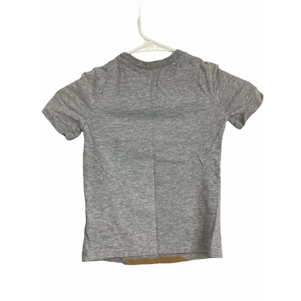 Old Navy Girl's Gray Graphic Fox 3D Short Sleeve T-Shirt Kid's Size 5T